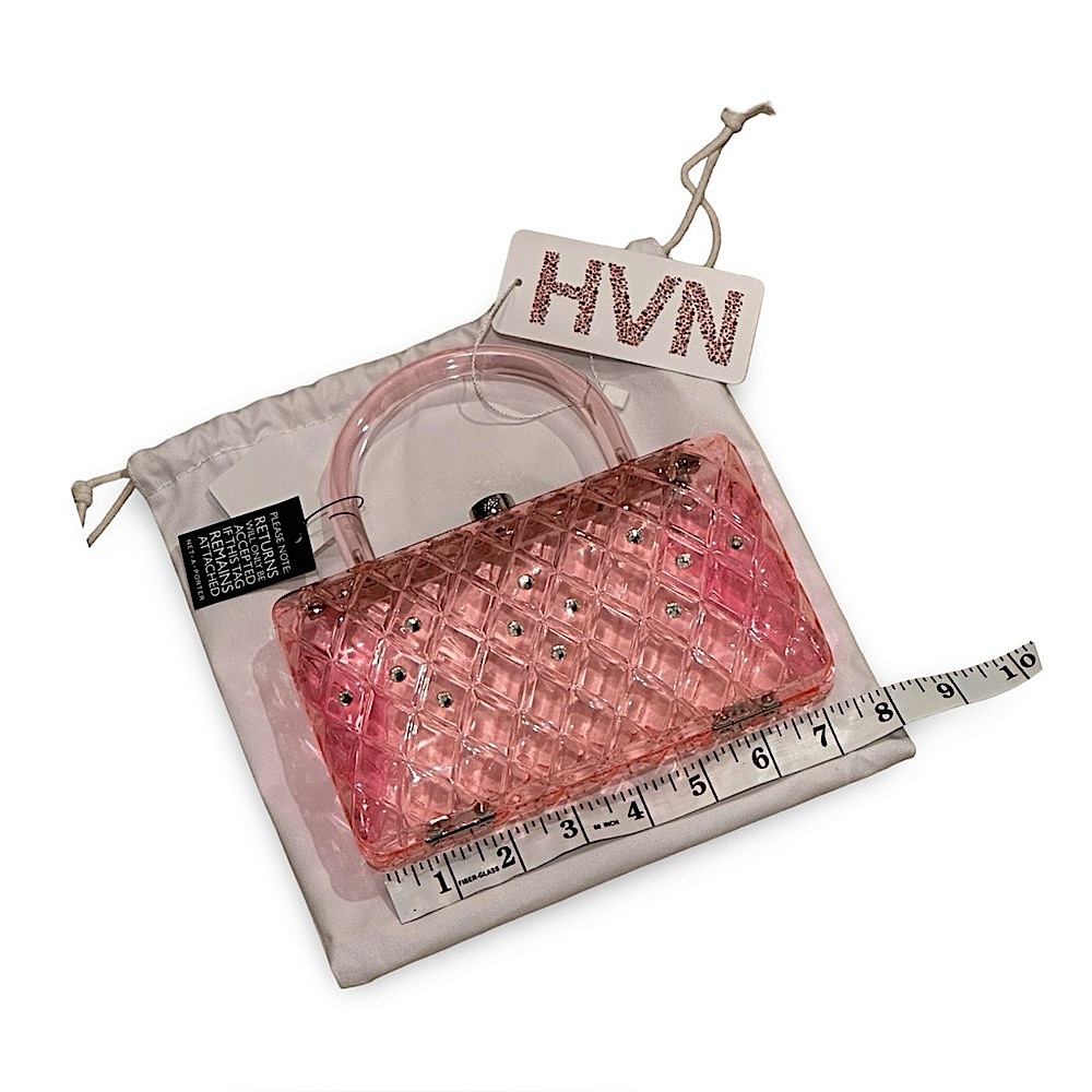 In box - Rare Harley Viera-Newton limited edition Pink Rio Resin two way purse - Picture 2 of 9